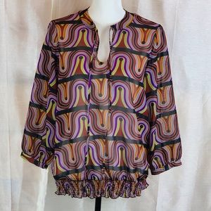 Capacity by Unlimited Sheer Peasant Blouse